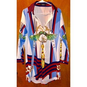 Akira Red white and blue T- shirt Dress